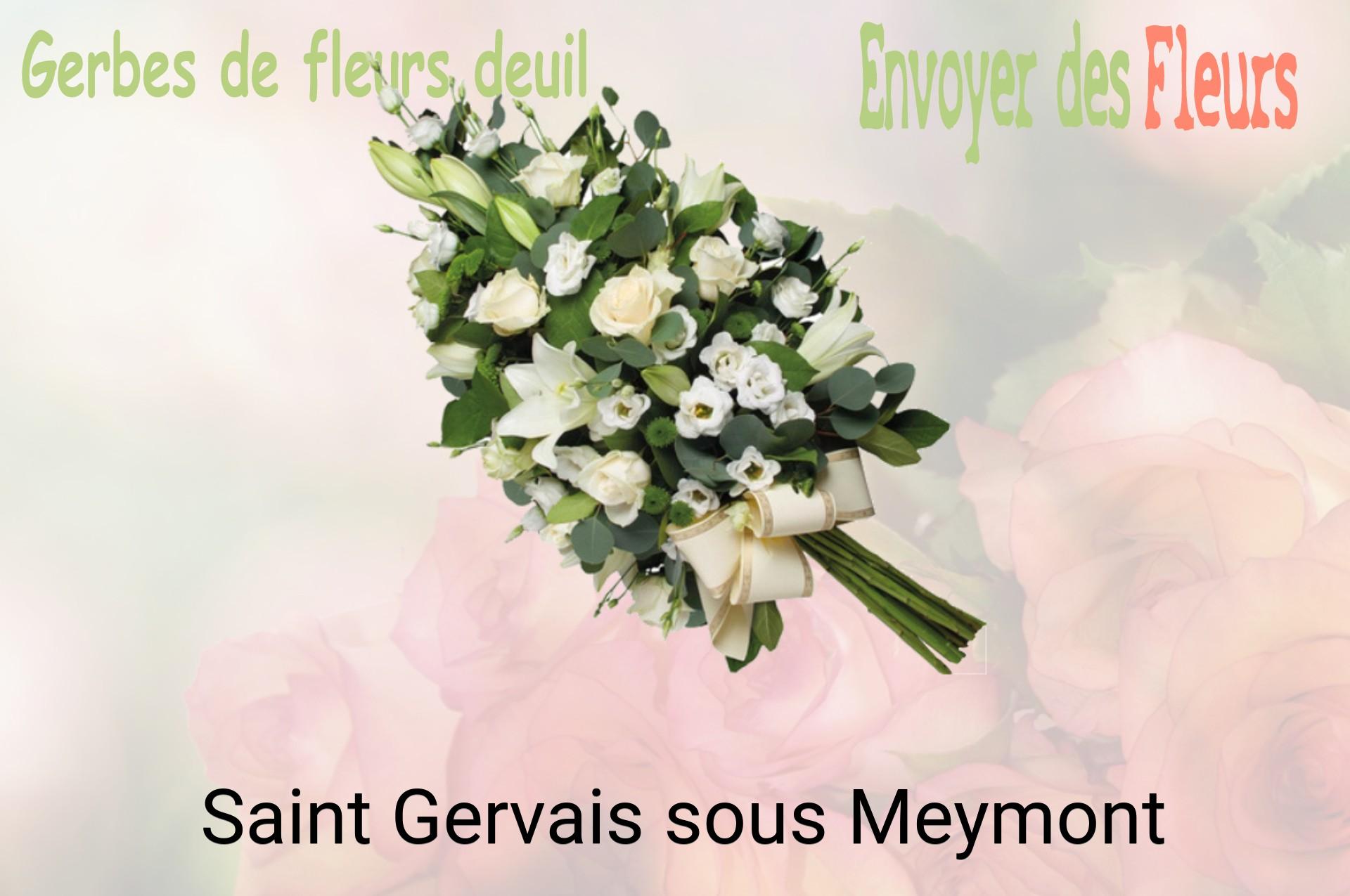 Gerbe de fleurs de deuil livrée à Saint-Gervais-sous-Meymont